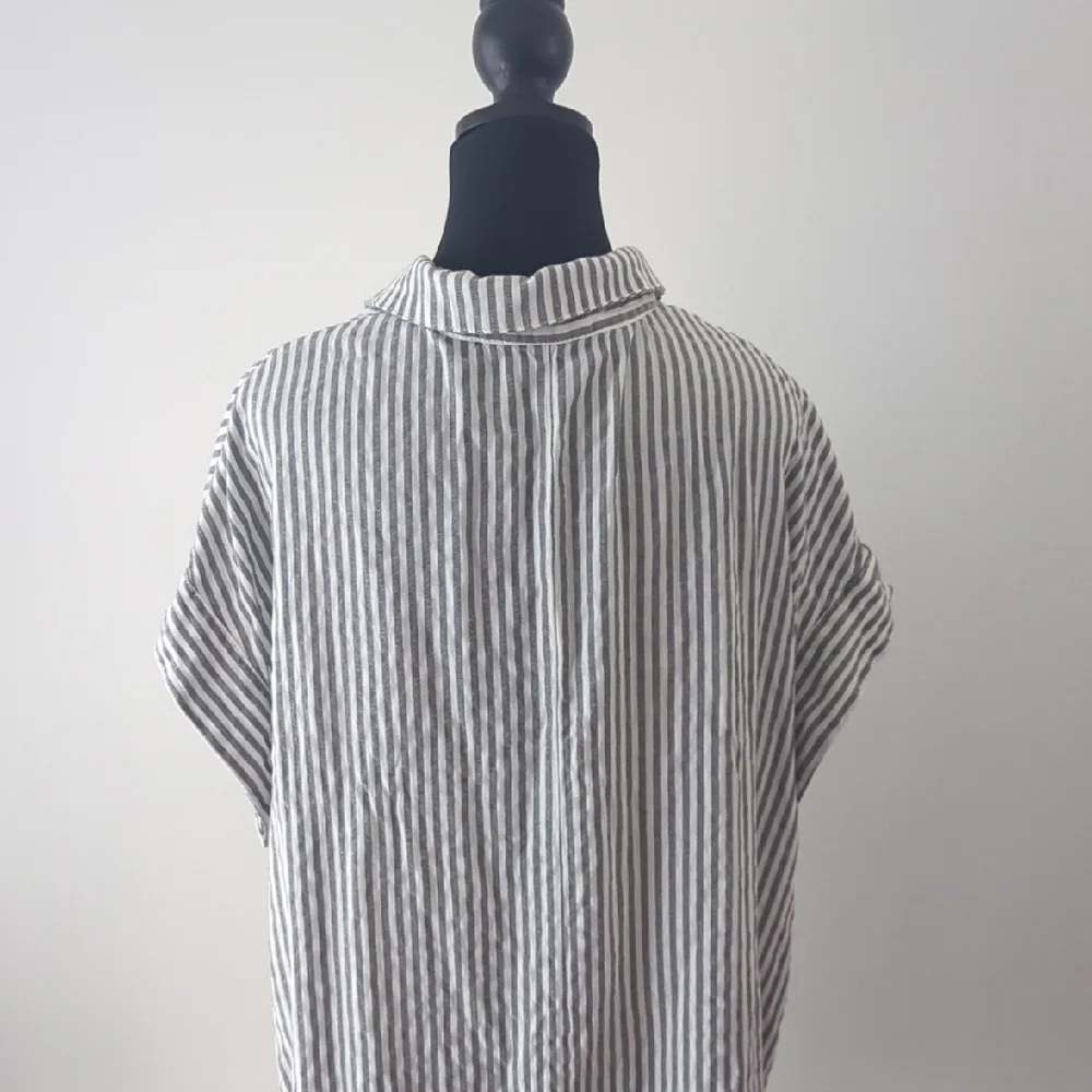 Gray and White Striped Dress - Picture 4 of 6